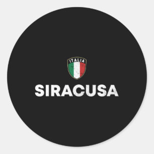 Siracusa Syracuse Italia Flag Shield Sicilian Root Classic Round Sticker