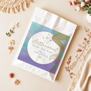 SIREN Purple Gold Mermaid Ocean Sea Baby Shower Favour Bag
