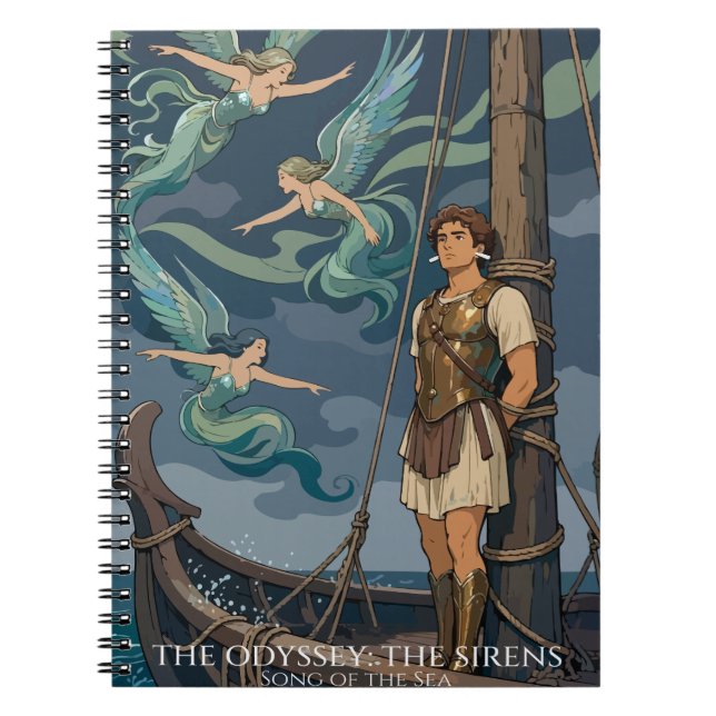 Siren Song Over Stormy Seas Notebook (Front)