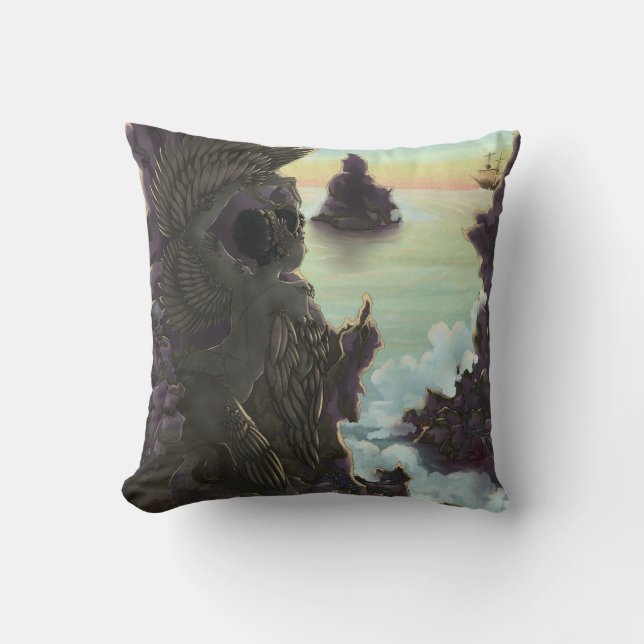 Siren Stones Throw Pillow (Front)