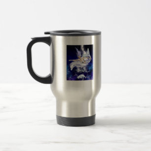 Sirène avec la tasse de voyage de dauphin