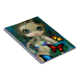 "Sirène avec le carnet de papillons"