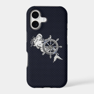 Sirène Chrome Nautique sur l'impression de fibre d