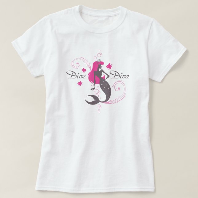 Sirène de rose "de diva de piqué" (le T-shirt des (Design devant)