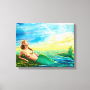 Sirène d'imaginaire d'impression de toile sur le