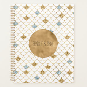 Sirène Pailletée Bleu Or Paillettes Brillantes