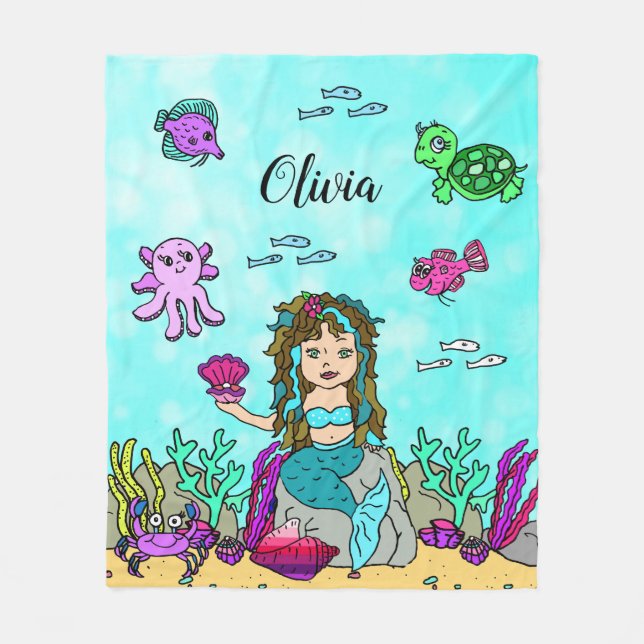 Sirène personnalisée sous couverture de mer (Devant)