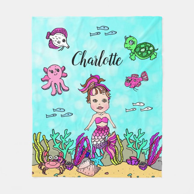 Sirène personnalisée sous couverture de mer (Devant)