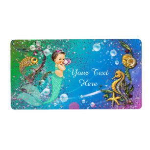 Sirène Sous La Bouteille D'Eau De Mer