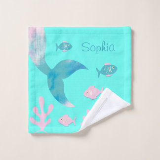 Sirène sous la mer Pastel Rose Bleu Aqua Filles