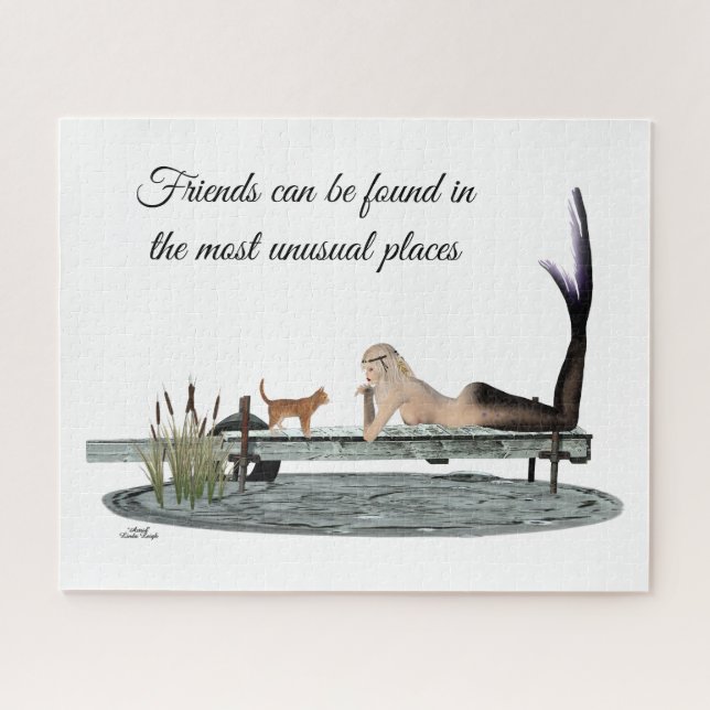 Sirène Sur Bateau Dock Puzzle (Horizontal)