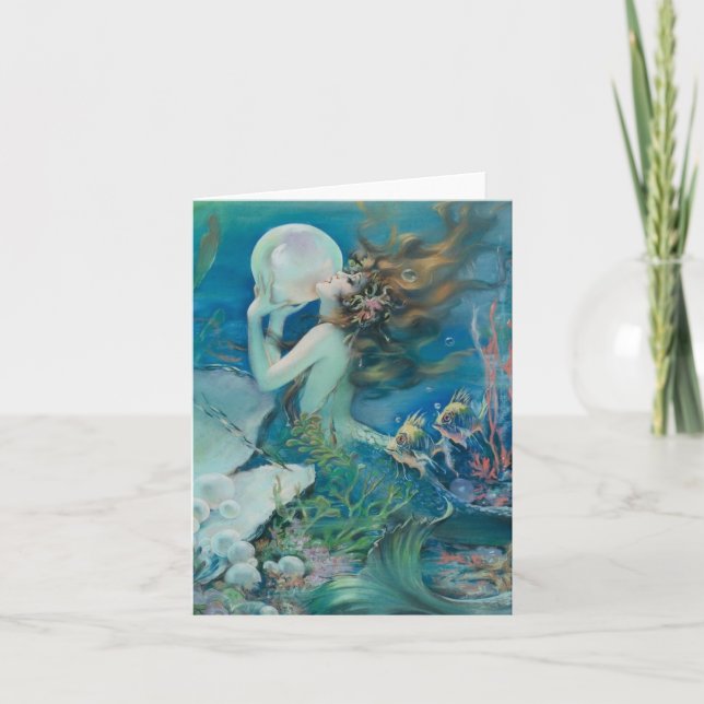 Sirène vintage avec carte Pearl Note (Devant)