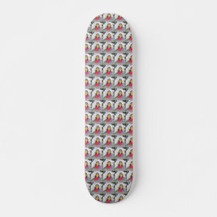 sirènes aux cheveux longs sur skateboard