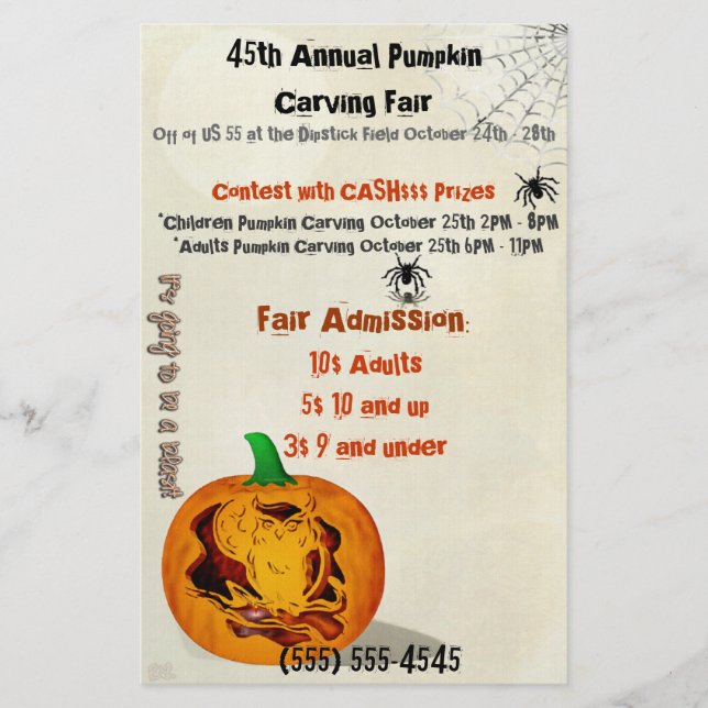 Sirens Haunted Halloween Pumpkin Carving EVENT Flyer (Front)