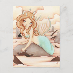 Siren's Rock - Carte postale de la fée de sirène