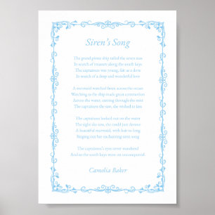 Siren's Song Poem Print