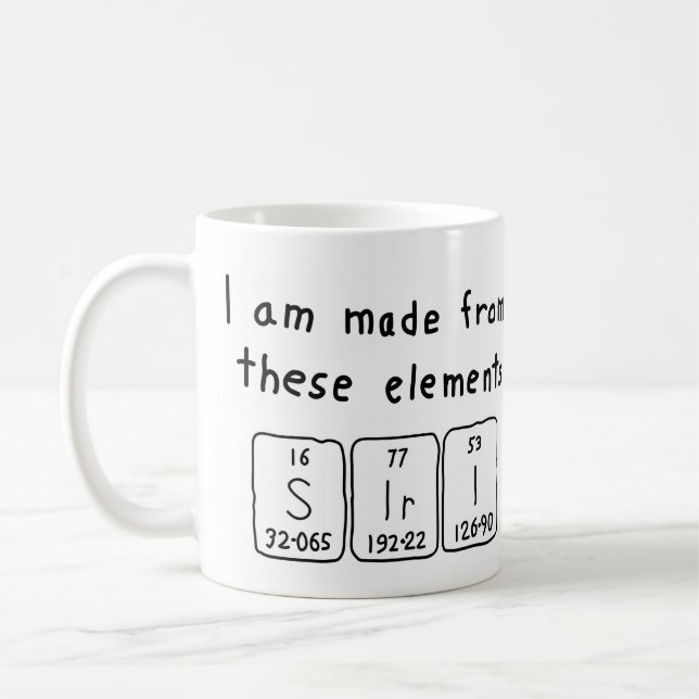 Siri periodic table name mug (Left)