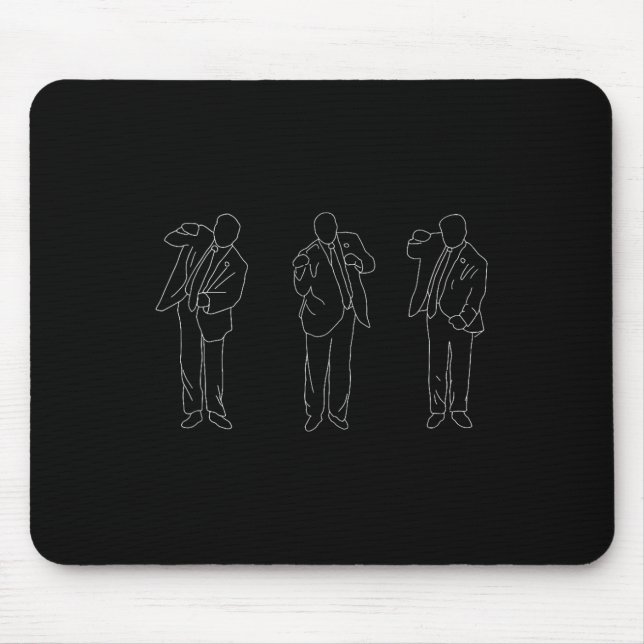 Sirimarco Uni-adults Trump Dance Funny Black Mouse Pad (Front)