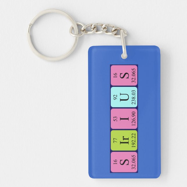 Sirius periodic table name keyring 2 (Front)