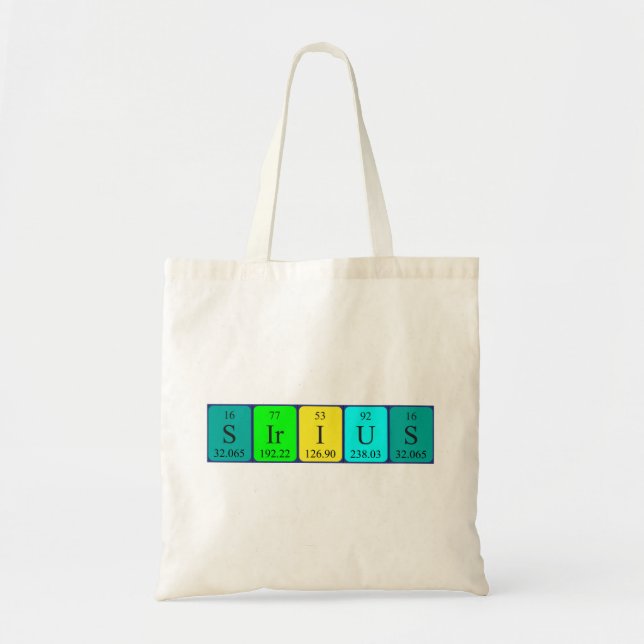 Sirius periodic table name tote bag 2 (Front)