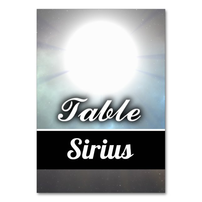 Sirius Table Number (Front)