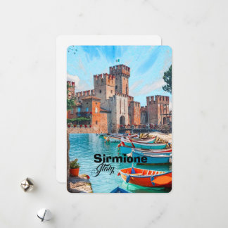 Sirmione Italy Travel Postcard, Sirmione Travel Po Holiday Card