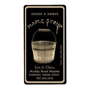 Sirop d'érable à sève Vintage or avec gouttes