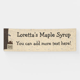 Sirop d'érable Bannière personnalisée 2,5 pouces x