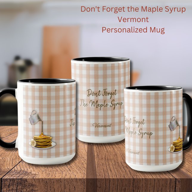 Sirop d'érable du Vermont En vichy Mug (Vermont Maple Syrup Personalized Mug)