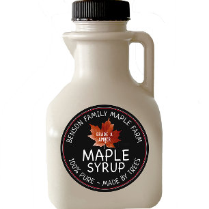 Sirop d'érable Étiquette 100% PUR - FABRIQUÉ PAR D