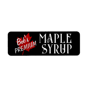 Sirop d'érable Feuille d'érable rouge Grunge noir