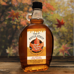 Sirop d'érable Feuilles d'automne Jar d'affaires p