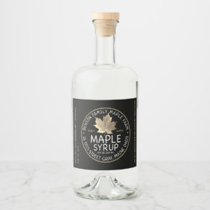 Sirop d'érable noir Étiquette or sucre feuille d'é
