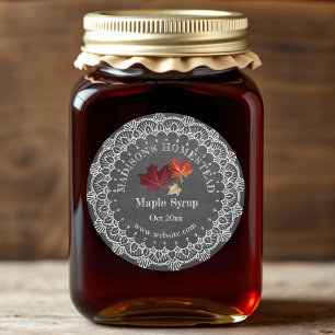 Sirop d'érable Sticker rond rustique rustique