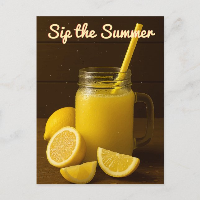 Sirotez l'été - Carte postale jus de citron (Devant)