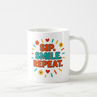 Sirotez. Souriez. Répétez. – Mug Minimaliste