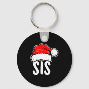 Sis Christmas Santa Family Matching Pajamas Sister Keychain