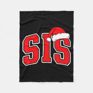 Sis Claus Christmas Matching Family Xmas Pajama Si Fleece Blanket