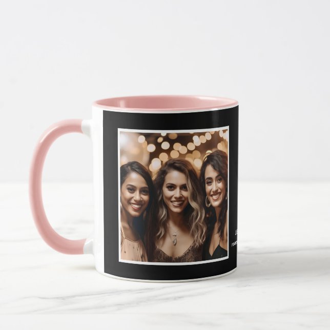 Sis Sister Love You Photos Modern Black White C00 Mug (Left)