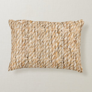 Sisal carpet pattern accent pillow