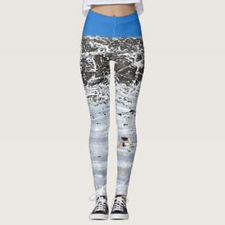 Sisimiut Greenland Outback Landscape Blue sky Leggings