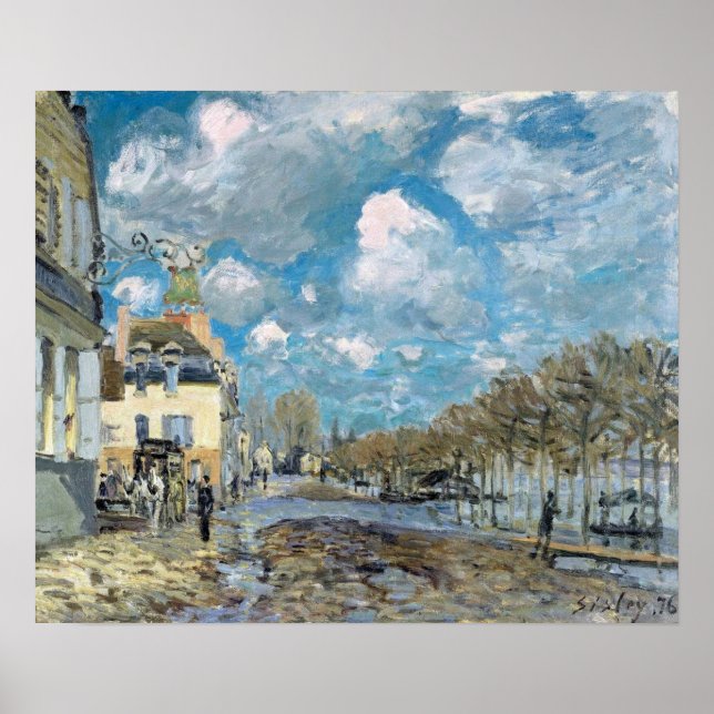 Sisley - Flood At Port-Marly 1876 Poster (Front)