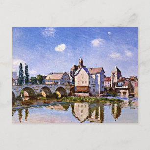 Sisley - The Moret Bridge in the Sunlight Postcard