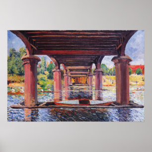 Sisley - Under The Bridge At Hampton Court 1874 Poster