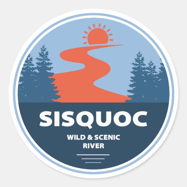 Sisquoc Wild And Scenic River California Classic Round Sticker (Front)