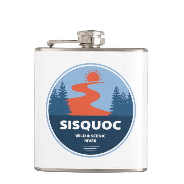 Sisquoc Wild And Scenic River California Hip Flask (Front)
