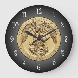 Sisseton Wahpeton Oyate Sioux Code Talkers ~  Large Clock
