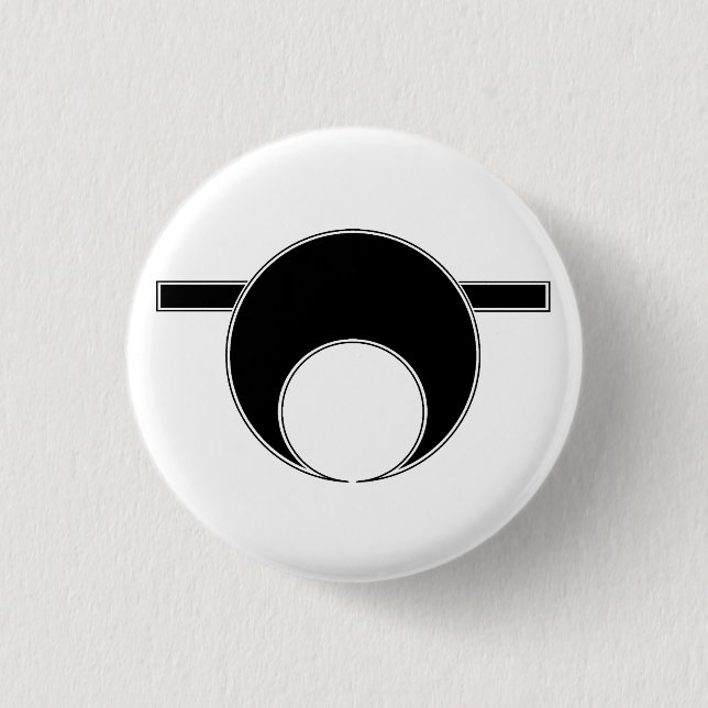 Sissies White October 1 Inch Round Button (Front)