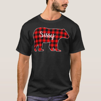 Sissy Bear Red Plaid Family Matching Christmas Paj T-Shirt