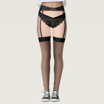 Sissy Lace Lingerie Chastity Cover Leggings